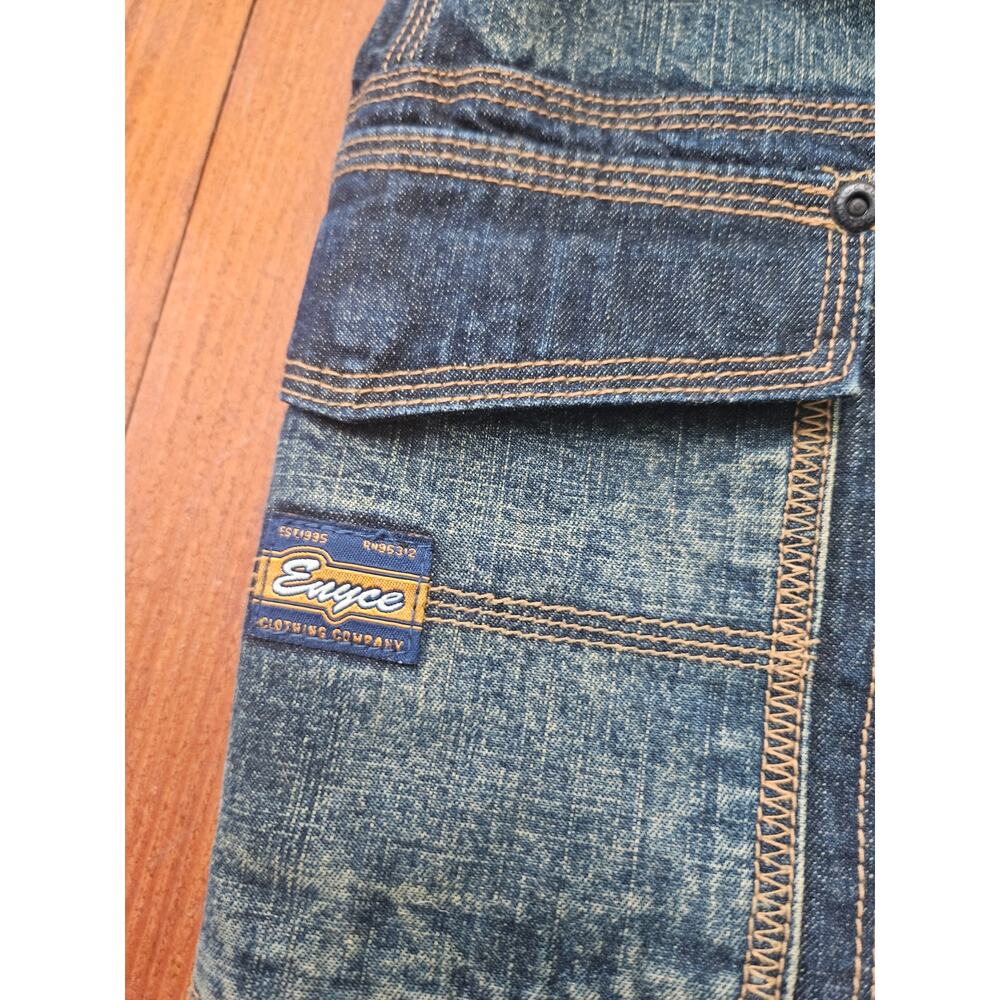Enyce Y2K Baggy Wide Leg Denim Jeans Mens 42 Blue Carpenter Skater Hip Hop - Picture 8 of 13